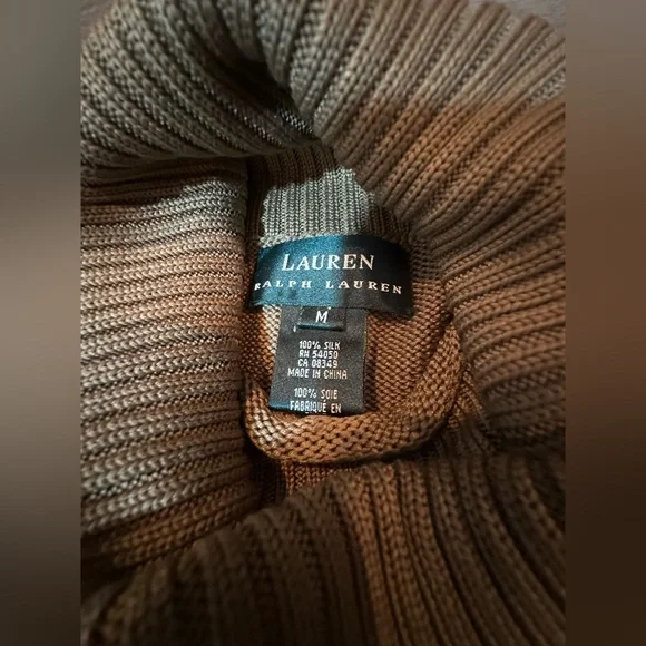 Lauren Ralph Lauren 100% Silk Sleeveless Turtleneck – Size M - Picture 6 of 11